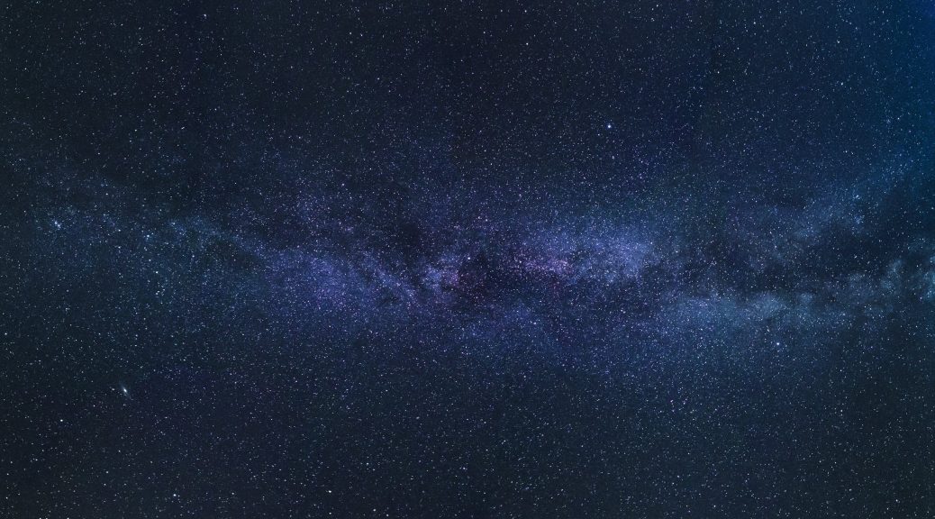 Image of night sky with galaxy